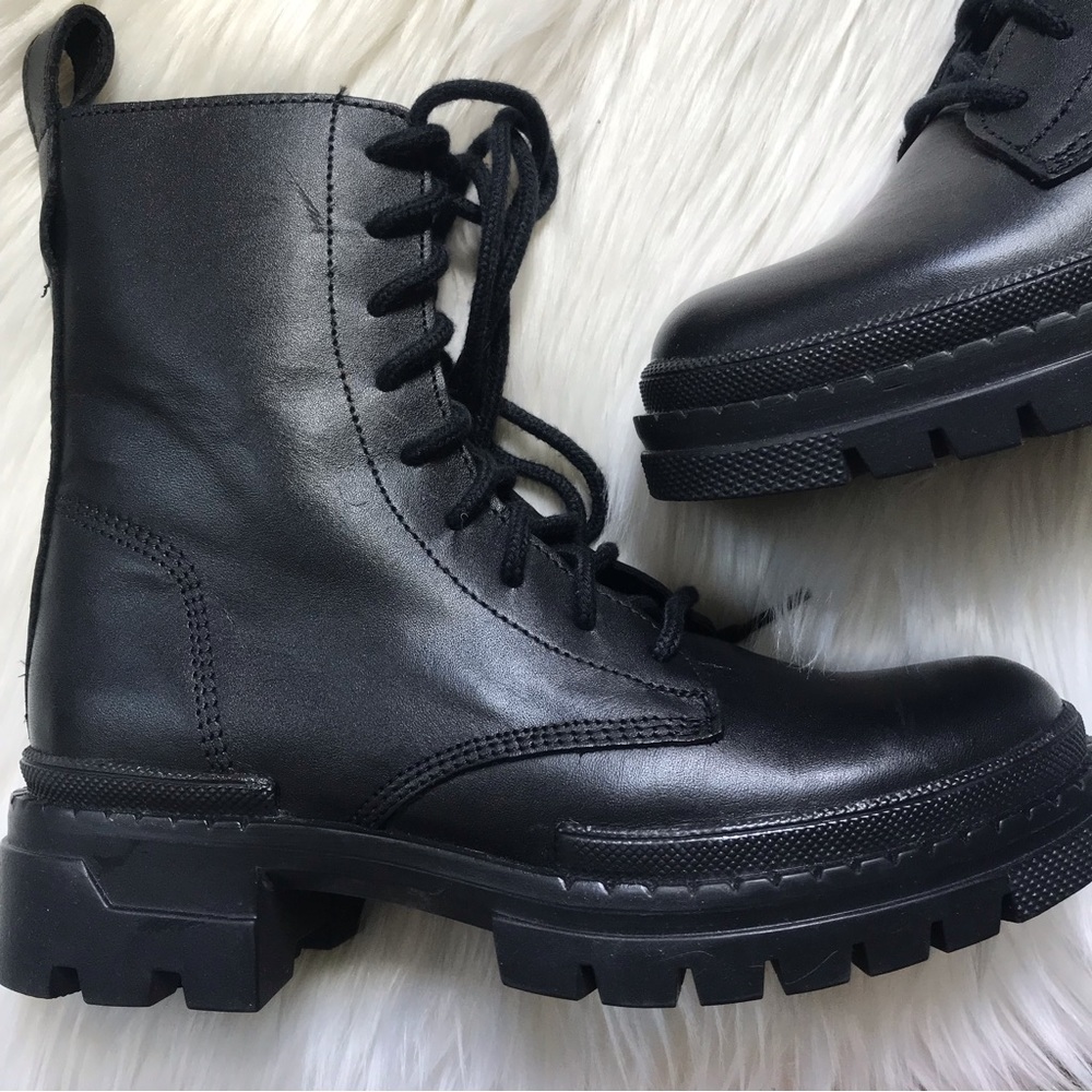 New Steve Madden Black Combat Boots